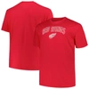 PROFILE PROFILE RED DETROIT RED WINGS BIG & TALL ARCH OVER LOGO T-SHIRT