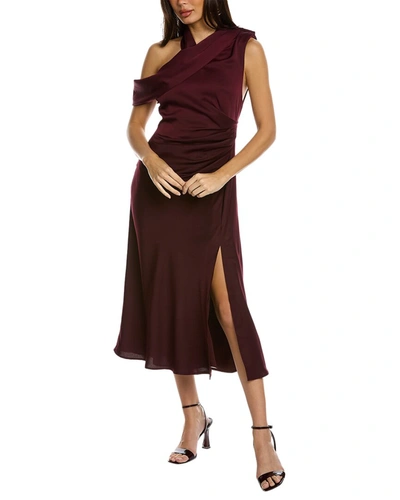 Misha Amiya Midi Dress In Red | ModeSens