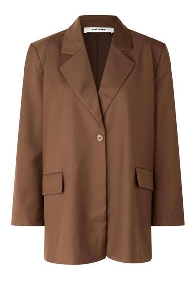 Oval Square Oscrowd Blazer In Brown