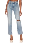 Re/done 70s Straight Jean In Worn Medium Raf In Multi