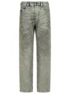 793 Diesel '1988 D-ark' Silver Denim Jeans In Silver