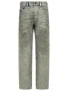 793 Diesel '1988 D-ark' Silver Denim Jeans In Silver