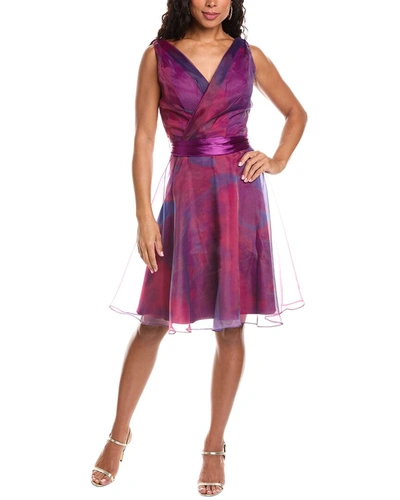 Rene Ruiz Rene By  Collection Organza Cocktail Dress In Multi