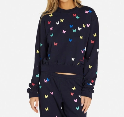 Lauren Moshi Spalding Mini Butterflies In Navy