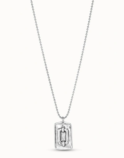 Unode50 Soldier Necklace In Silver In Grey