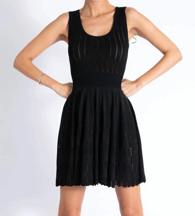 Karina Grimaldi Phoebe Knit Mini Dress In Black