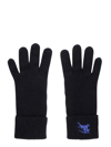 Burberry Ekd-embroidered Knitted Gloves In Black