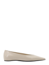 Totême Minimalist Croco-embossed Ballerinas Oyster In Beige