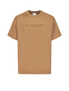 Burberry Logo Cotton T-shirt In Brown