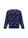 Kenzo All-over Monogram Jumper In Midnight Blue