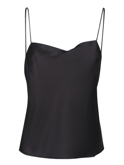 Alice And Olivia Harmon Drapey Camisole In Charcoal