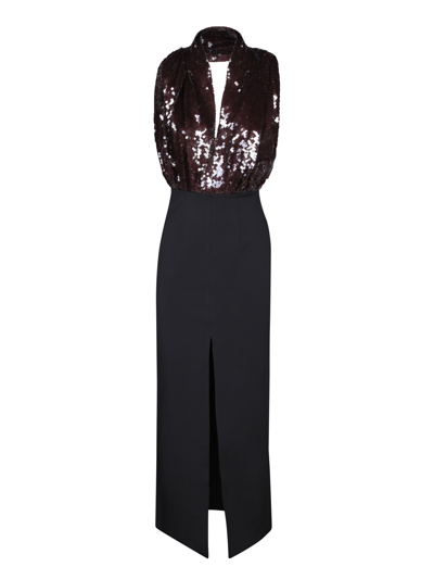 16arlington Sequin Vesper Midi Dress In Bitter Chocolate