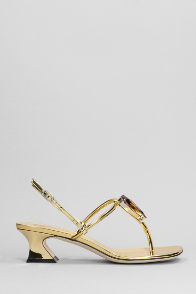 Giuseppe Zanotti Anthonia 45mm Rhinestone-embellished Thong Sandals In Gold