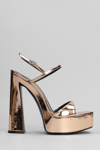 GIUSEPPE ZANOTTI SYLVY SANDALS IN COPPER SYNTHETIC LEATHER