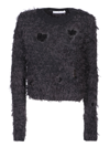 ACNE STUDIOS DISTRESSED BLACK SWEATER