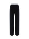 Alexander Wang Wide Leg Sweatpants With Elastic Exposed Brief In Black
