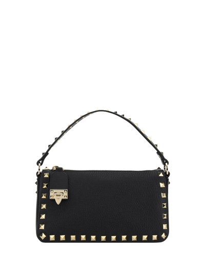 Valentino Garavani Rockstud Shoulder Bag In Nero