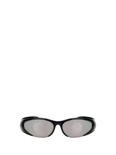 Balenciaga Rex Xpand Sunglasses In Black/mirrorsilver