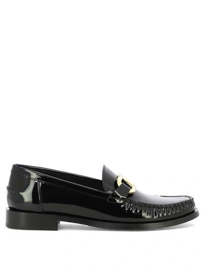 Ferragamo Maryan Patent Gancini Bit Loafers In Black