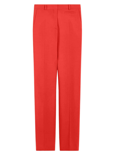 Sportmax Women's Romagna Wool Straight-leg Trousers In Coral