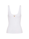 VALENTINO WOMEN'S RIBBED COTTON TOP