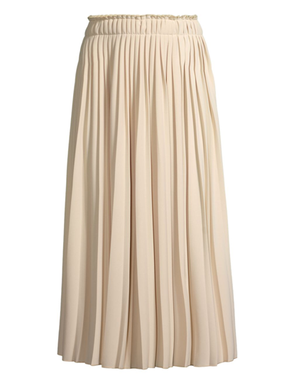 Weekend Max Mara Women's Kiku Jersey Pleated Midi-skirt In Sand