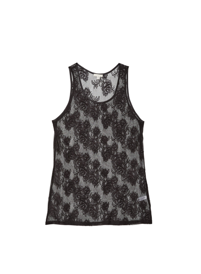 Fleur Du Mal Unisex Bouquet Lace Tank In Black