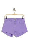 L Agence Audrey Mid-rise Cut-off Jean Shorts In Lavender