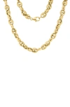 Effy 14k Gold Plated Sterling Silver Mariner Chain Necklace In Gold Plated