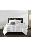 Chic Aria Crinkled Comforter 9-piece Bed In White