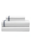 Chic Chandreah 4-piece Sheet Set In White/ Navy