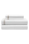 Chic Chandreah 4-piece Sheet Set In White/ Taupe
