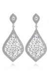 House Of Frosted Topaz Teardrop Drop Earrings In Silver