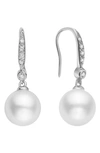 House Of Frosted 14k Gold Diamond & Pearl Drop Earrings In Silver