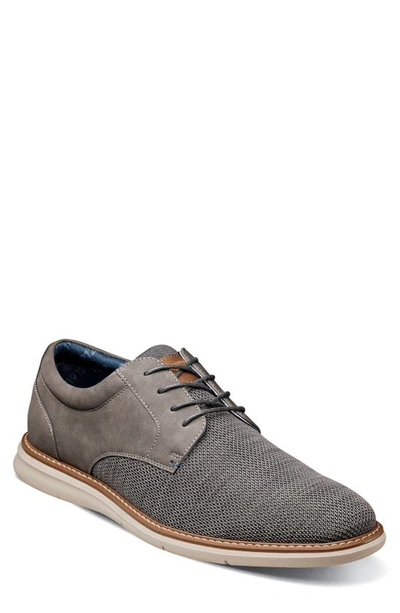 Nunn Bush Chase Knit Plain Toe Derby In Gray Multi