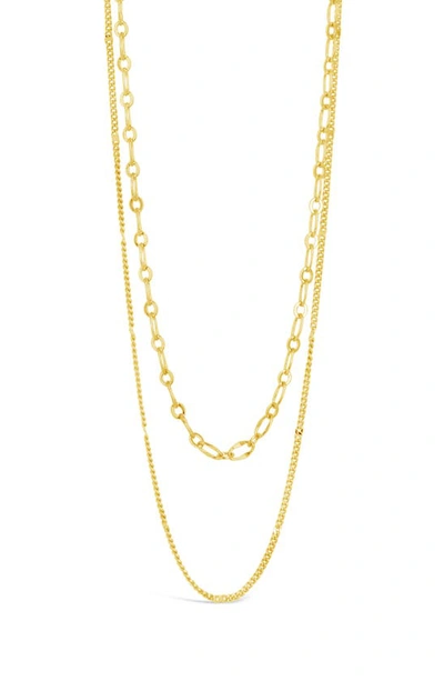 Sterling Forever Serenity Layered Necklace In Gold