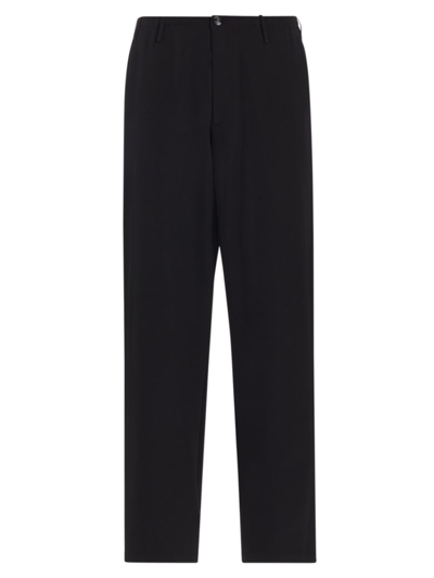 Mm6 Maison Margiela Men's Stretch Twill Flat-front Pants In Black