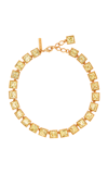 Oscar De La Renta Tennis Crystal Necklace In Yellow