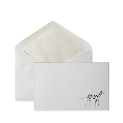 Smythson British Pets Dalmation Correspondence Cards In White