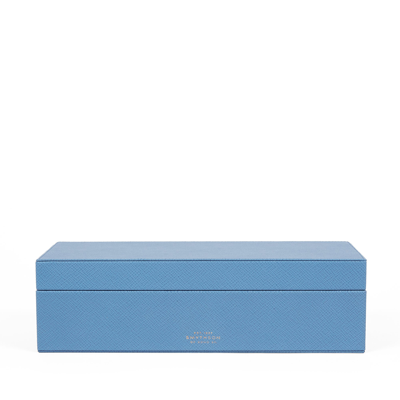 Smythson Large Home Box In Blue