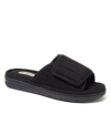Dearfoams Womens Milly Plush Pile Molded Footbed Slide In Black