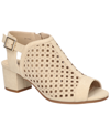 Easy Street Sunrise Cutout Bootie Sandal In Beige