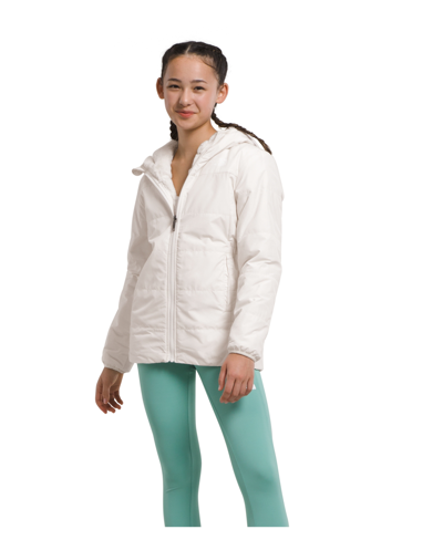 The North Face Kids' Big Girls Reversible Mossbud Parka Jacket In Gardenia White