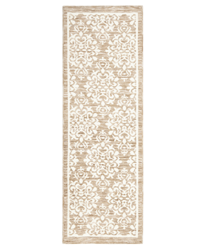 Town & Country Living Everyday Walker Everwash Kitchen Mat E001 2' X 6' Runner Area Rug In Beige
