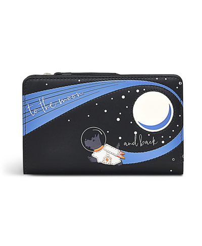 Radley London To The Moon And Back Mini Leather Bifold Wallet In Black