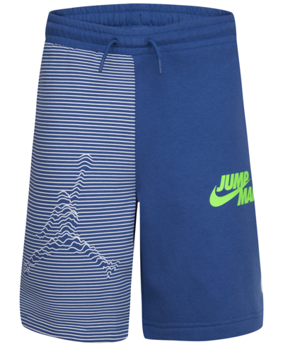 Jordan Kids' Big Boys Jumpman X Nike Fleece Shorts In Dark Marina Blue