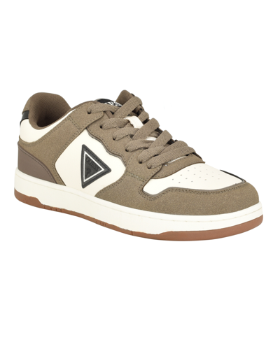 Guess Men's Asteli Fashion Lace Up Jogger Sneakers In Dark Gray Multi