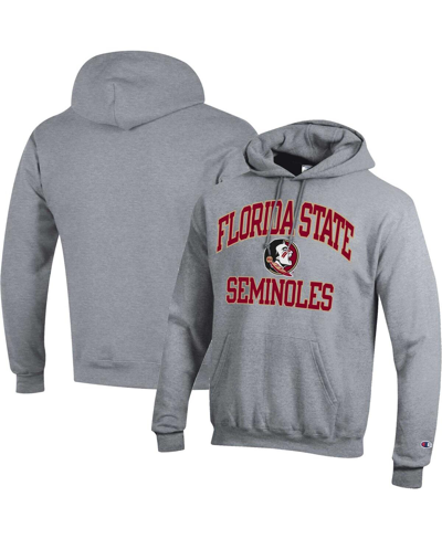 Champion Men's  Heather Gray Florida State Seminoles High Motor Pullover Hoodie