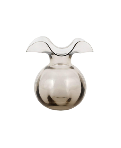 Vietri Hibiscus Glass Bud Vase In Gray