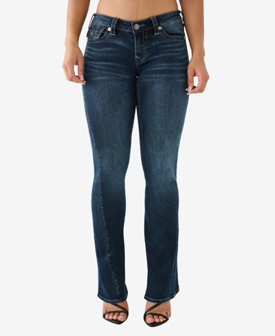 True Religion Women's Joey Crystal Flap Flare Jeans In Heather